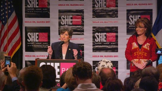 Joni Ernst and Sarah Palin