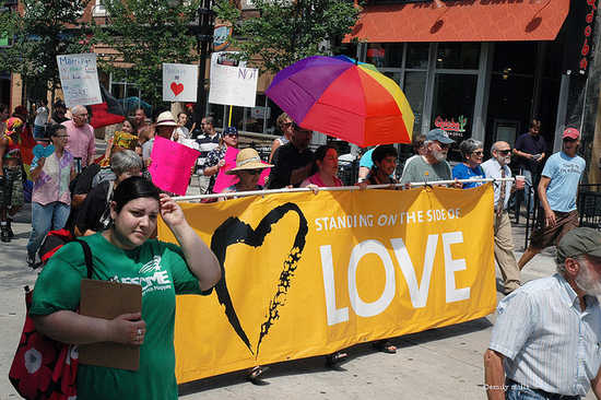 Pro marriage equality march in Wisconsin, 2010.