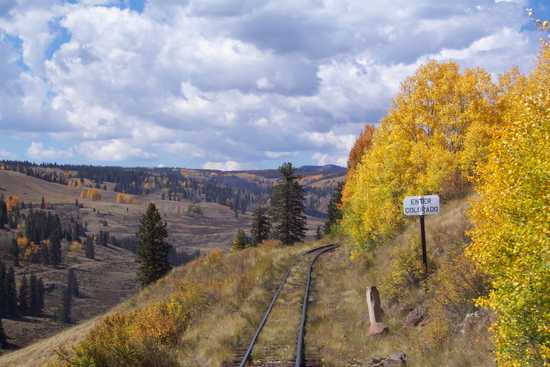 Entering Colorado from New Mexico on the Cumbres & Toltec Railroad