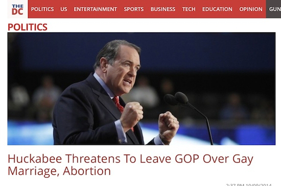 Daily Caller screenshot of story 