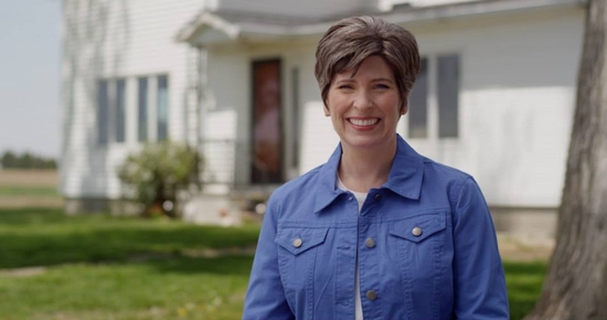 Iowa Republican Senate candidate Joni Ernst, glamor portrait. 