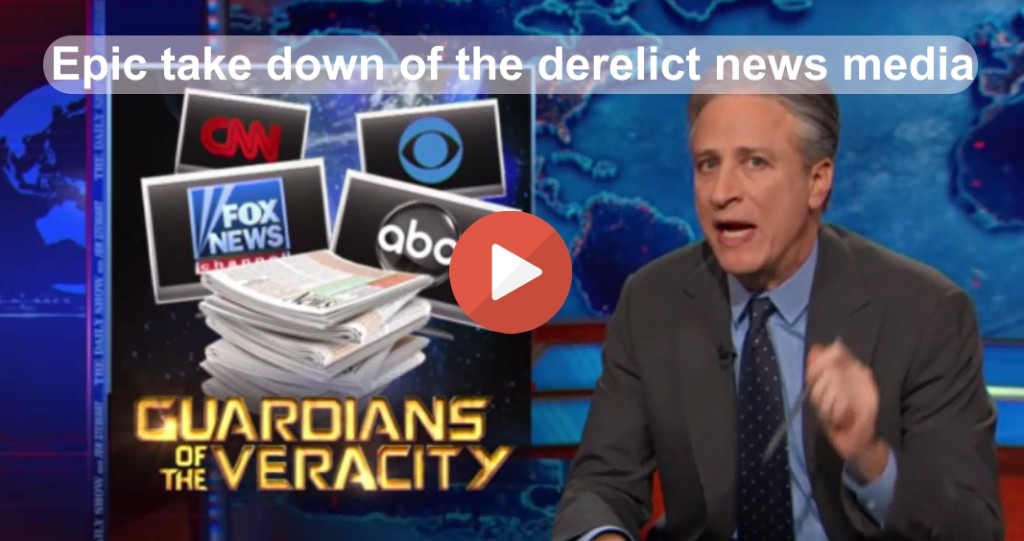 Jon Stewart epic slam of the Mainstream Media News like only he can. Poor Brian Williams