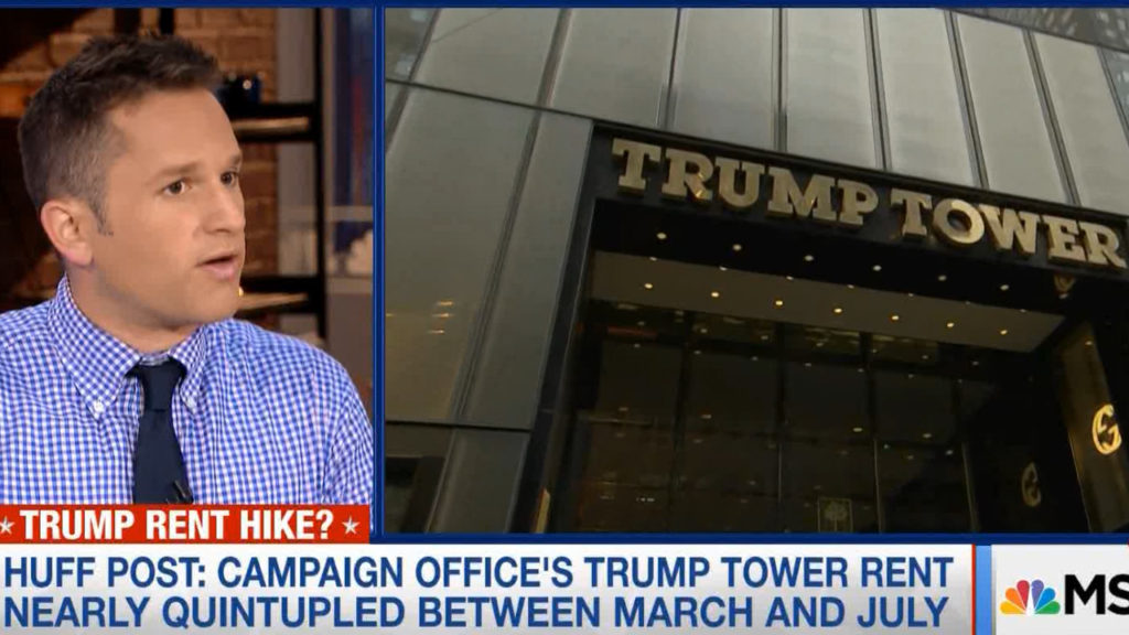 Trump jacks up Trump Tower campaing office rent when donors started paying the bill