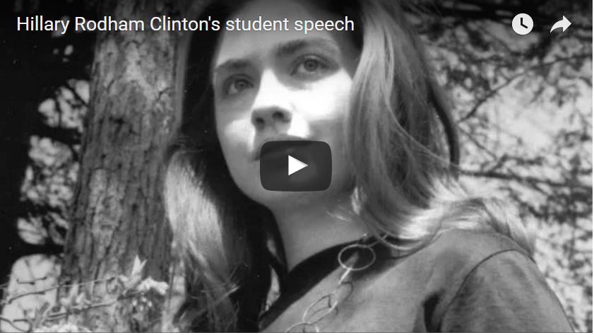Hillary Clinton, hillary rodham clinton student speech the boomers civil war continues