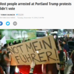 protesters - Most people arrested in Portland did not vote