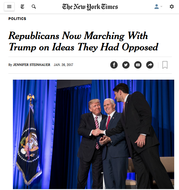 NYT Amazed That Republicans Are Embracing Republican Ideas